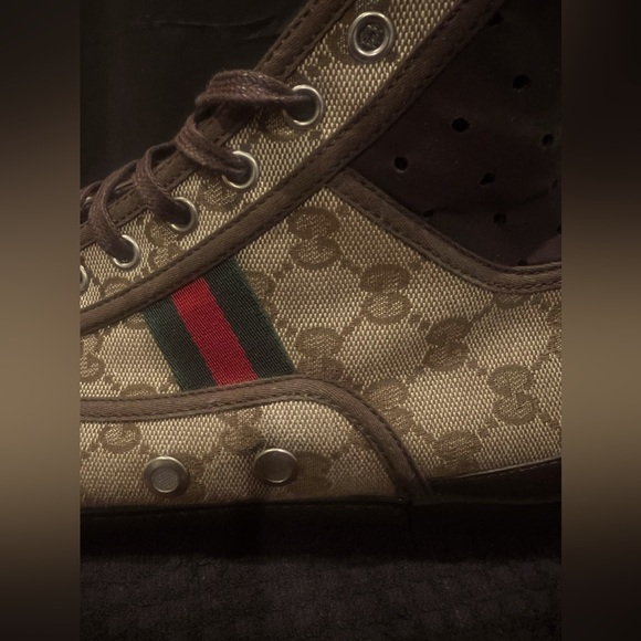 Gucci California Striped High Top (Beige Ebony) - Picture 2 of 5